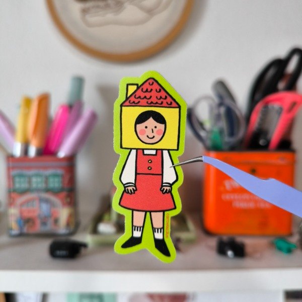 Producto - Sticker vinilo- Chica casita