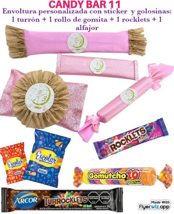 Producto - Candy bar 11 40 golosinas envueltas bailarina hada