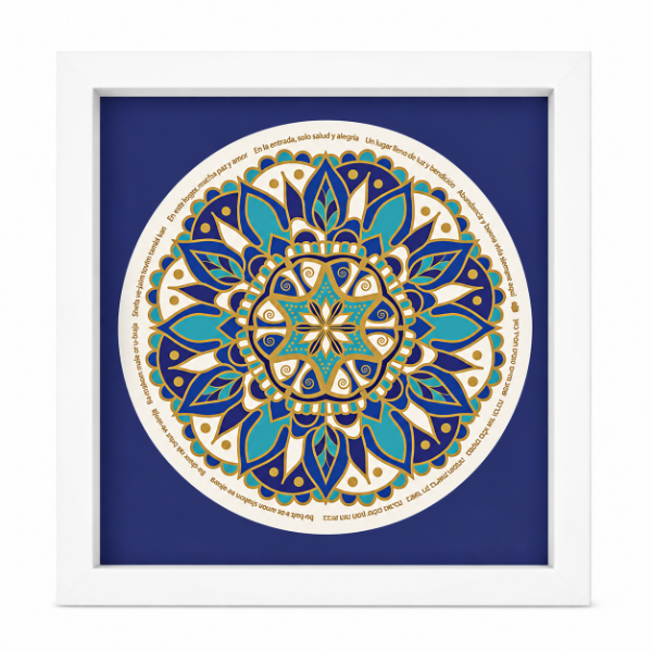 Producto - Cuadro Birkat Habait Mandala Azul