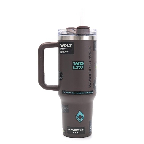 Producto - Vaso Termico con Bombilla 1200 ML VERDE- WANDERLUST - 8