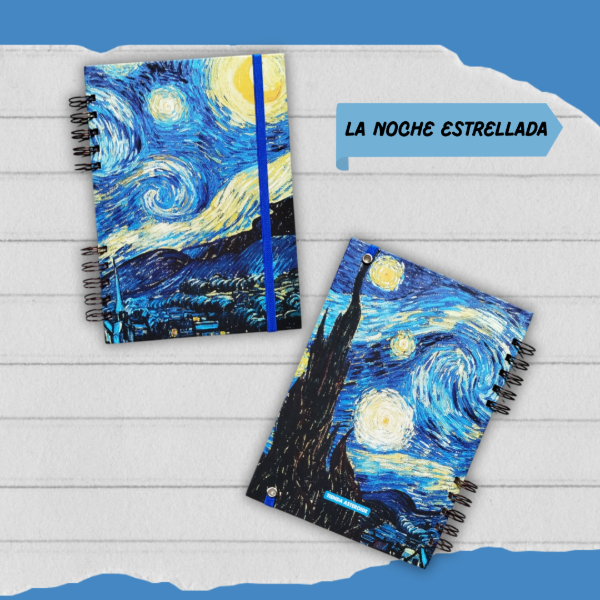 Producto - Cuaderno A5 Tapa Dura La Noche Estrellada - Van Gogh