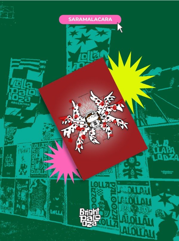 Producto - Poster Kitty Saramalacara - BRIGHTPALOOZA
