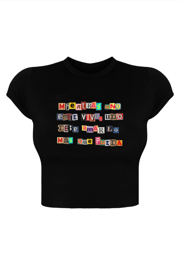 Producto - Baby tee mientras uno esta vivo