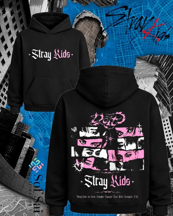 Producto - Buzo STRAYKIDS blanco y rosa - 0