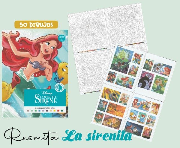 Producto - Resmita para colorear La sirenita x50 dibujos - 0