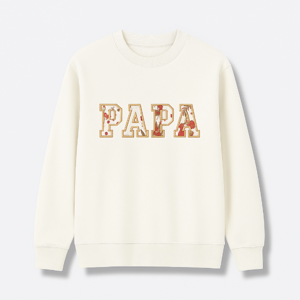 Producto - Cuello redondo bordado con la ropita de tu bebe - PAPA