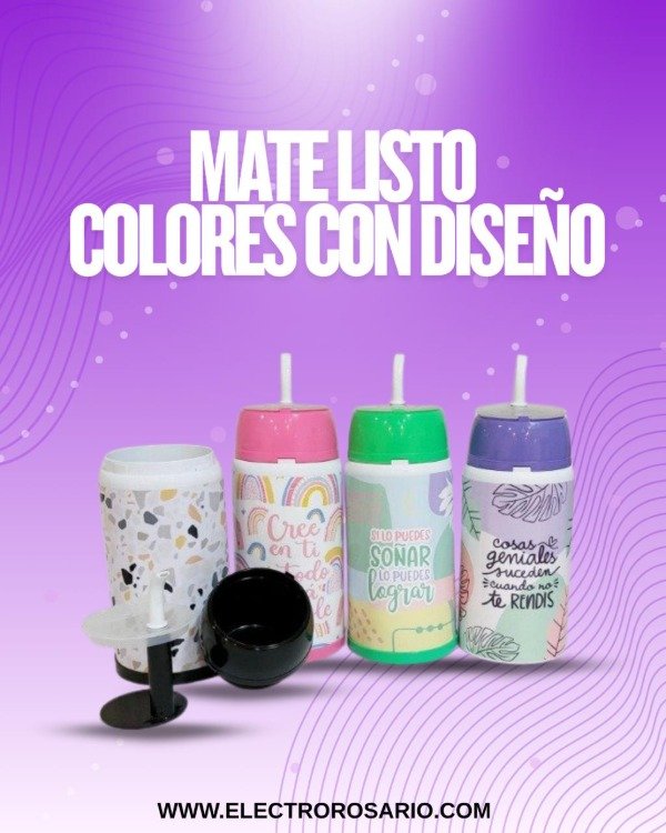 Producto - MATE LISTO - COLORES C/ DISEÑO
