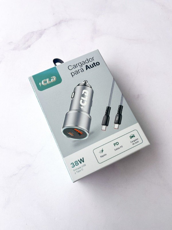 Producto - CARGADOR DE AUTO CLD TURBO DOBLE ENTRADA + CABLE