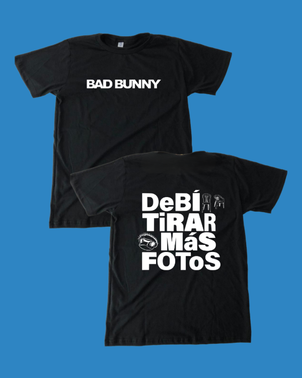 Remera DtMF Negro - Bad Bunny (Doble Estampa)