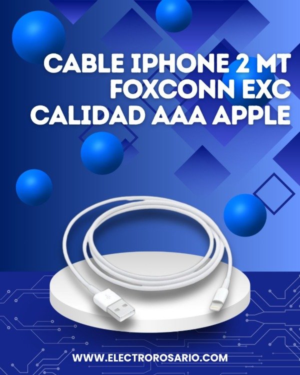 Producto - CABLE IPHONE 2 MT FOXCONN EXC CALIDAD AAA APPLE