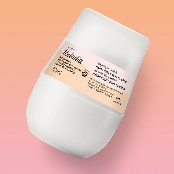 Producto - Tododia mango rosa y agua de coco desodorante roll-on antitranspirante 70ml.