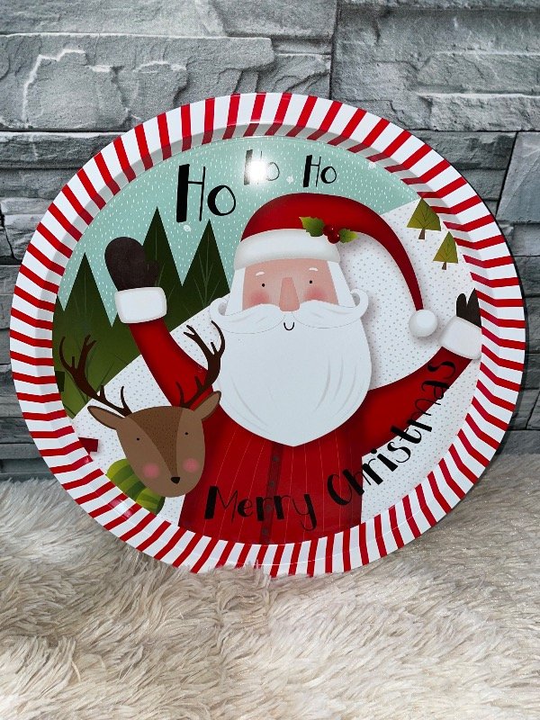 Producto - Bandejas navideñas cuadradas y redondas de metal - 2