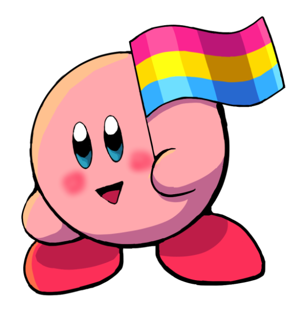 Producto - Sticker Kirby pride pansexual