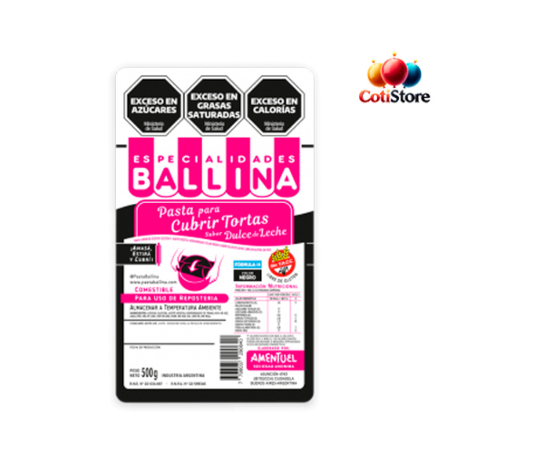 Producto - Pasta Color Negro x500grs BALLINA