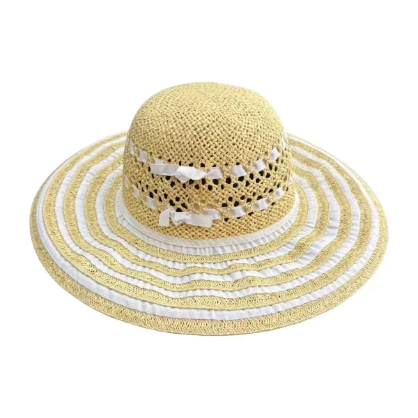 Producto - CAPELINA ALA ANCHA COMBINADA RAYADA