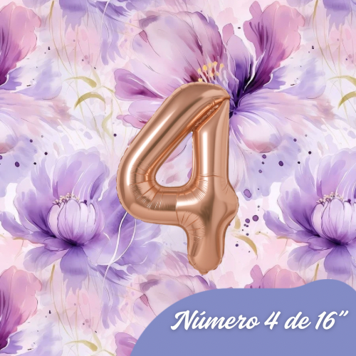 Producto - Globo número 4 rose gold 16"