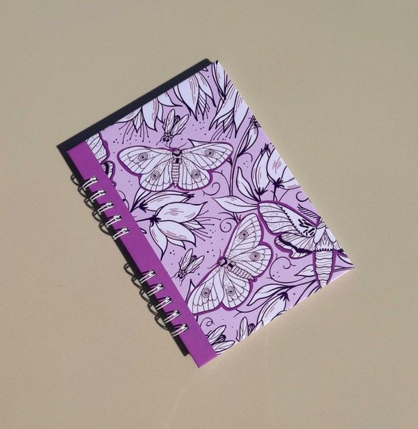 Producto - Cuaderno Mariposas Rosa 50hjs Punteadas