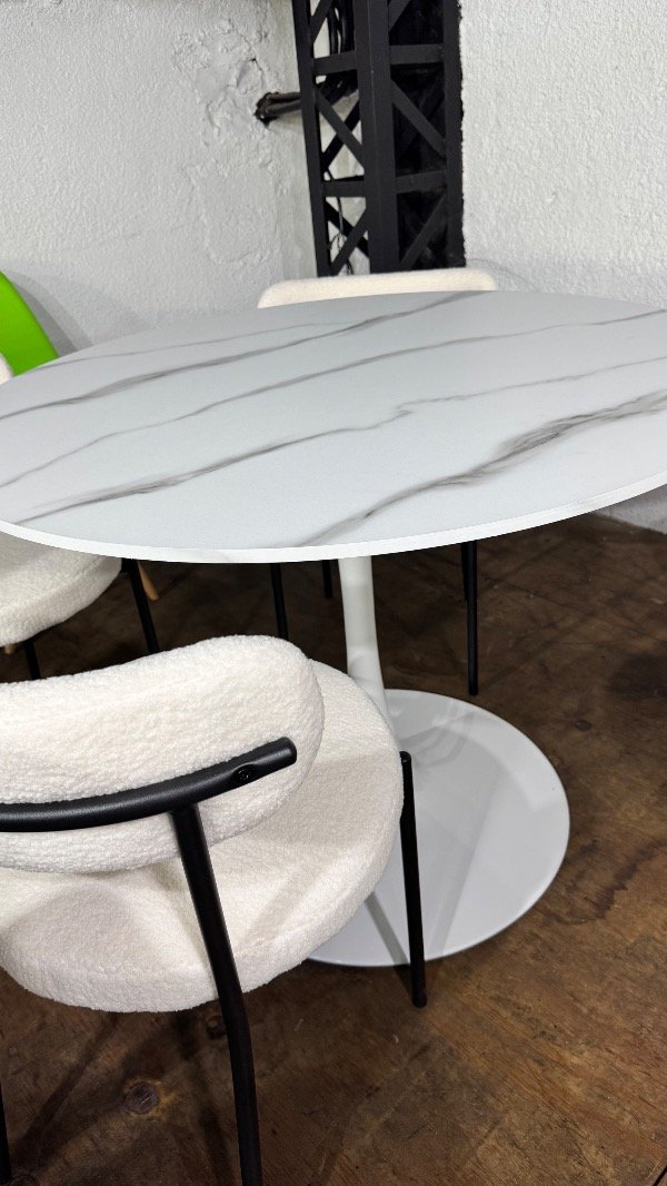Producto - Mesa Tulip 1mt. simil carrara - 2