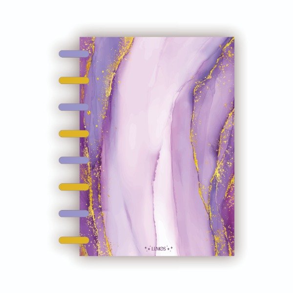 Producto - Cuaderno Lumos Tapa Dura A4 (Mármol Lila)