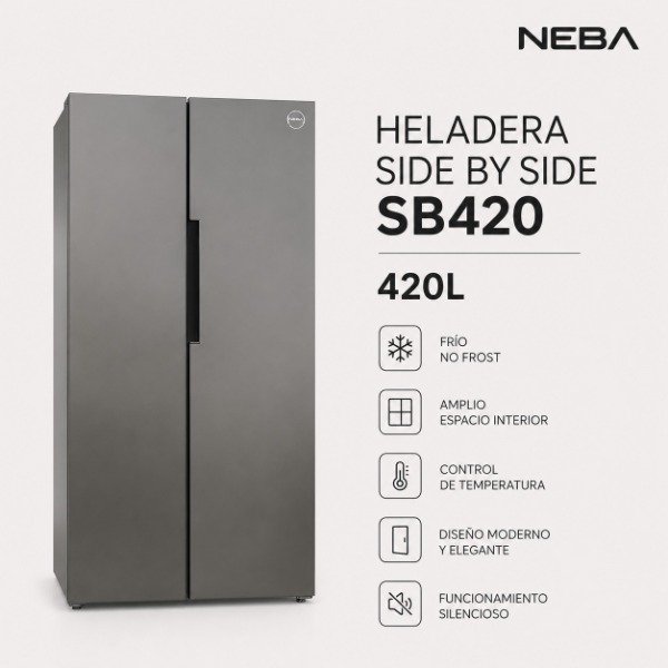 Producto - HELADERA NEBA SIDE BY SIDE SB420 NO FROST