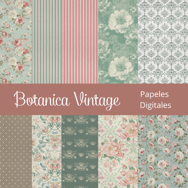 Producto - Botánica Vintage - Papeles Digitales - PA-F31