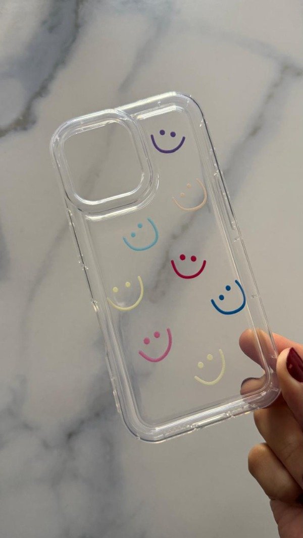 Producto - Funda transparente diseño caritas Iph 16