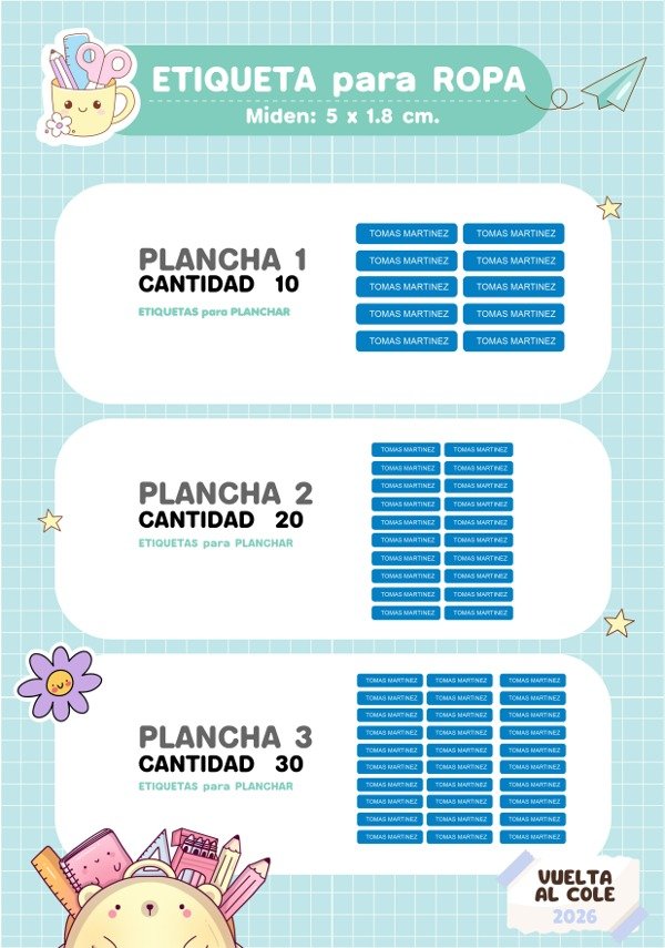 Producto - Etiqueta para Ropa - Vinilo Termotransferible