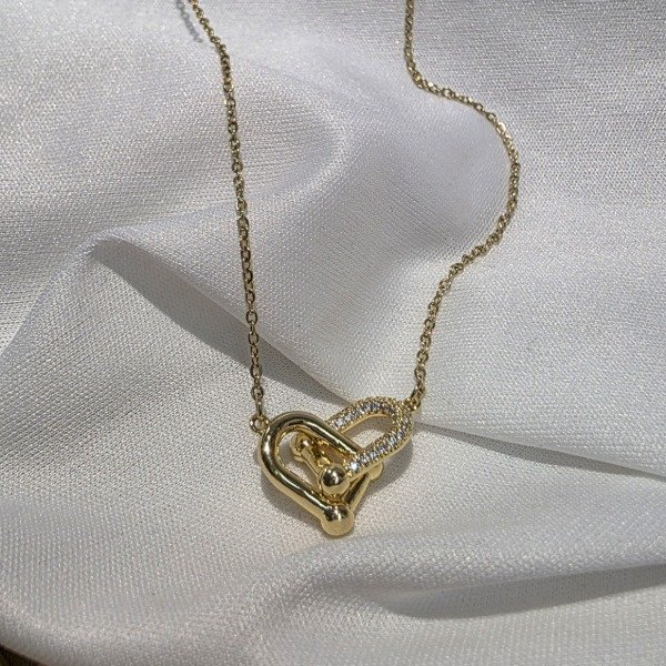 Producto - Conjunto Ac.Dorado con dije tiffany