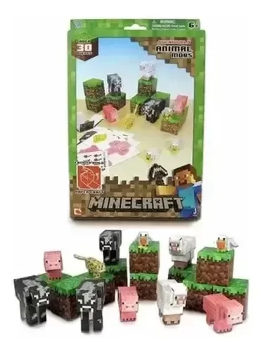 Producto - Minecraft Animal Mobs Planchas De Paper Craft Para Armar Mojang