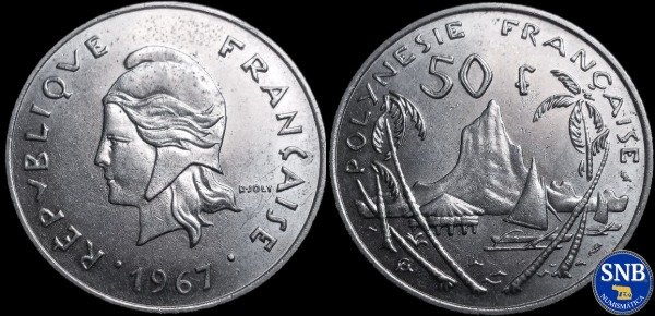 Producto - Territorio de la Polinesia Francesa - 20 Francos (1967) KM #6 [UNC]