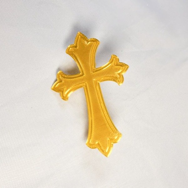 Producto - Topper frontal CRUZ GRUESA color dorado