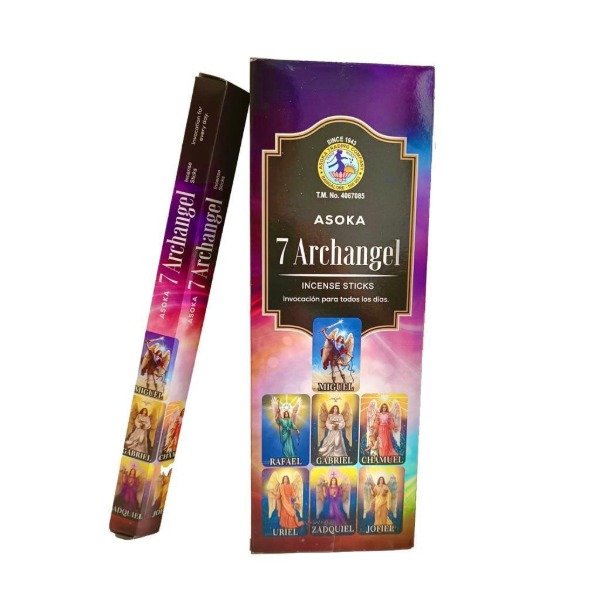 Producto - Sahumerios hexagonales Asoka 7 arcangeles x 6 unid.