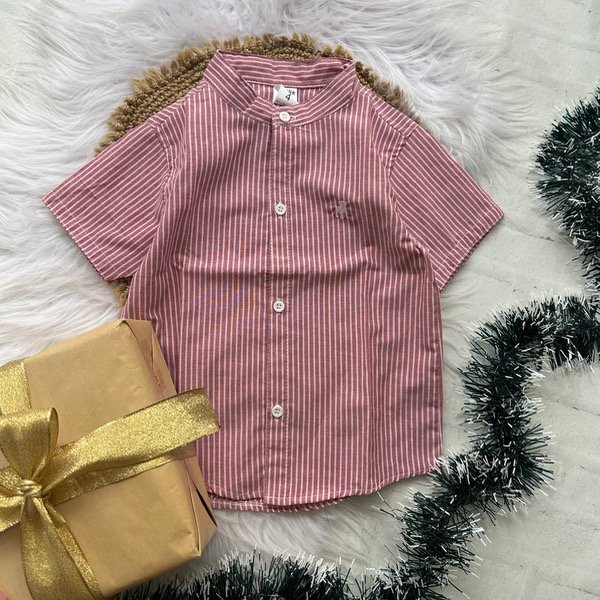 Producto - Camisa rayas ROJA talle12