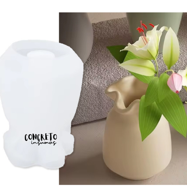 Producto - MOLDE DE SILICONA FLORERO ONDULADO