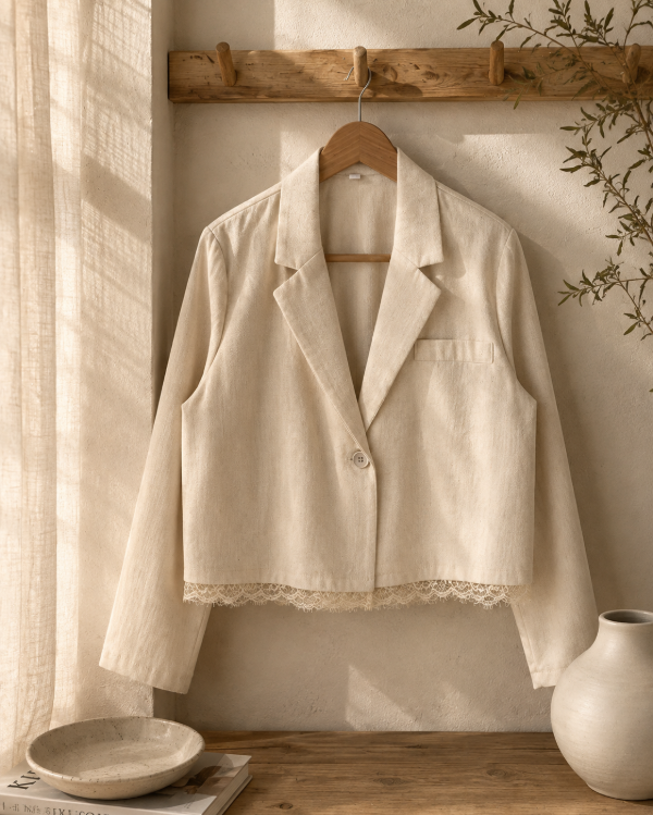 Producto - Blazer Lino con Puntilla - 6