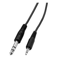 Producto - Cable Plug 6,,5 A Mini PLug 3,5 Estereo 2 Metros