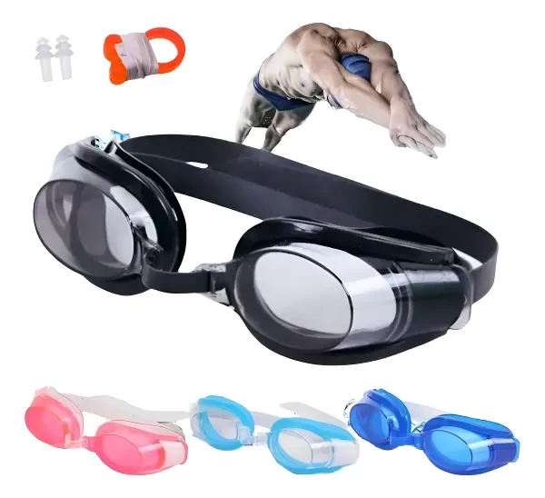 Producto - Antiparras Pileta Natación Niños Juvenil Ajustable tapones linea economica