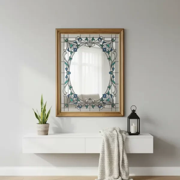 Producto - Espejo vintage Vitral floral