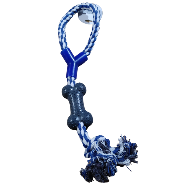 Producto - Soga Trenzada Con Hueso Mordillo Perros Juguete Anti Stress - 3