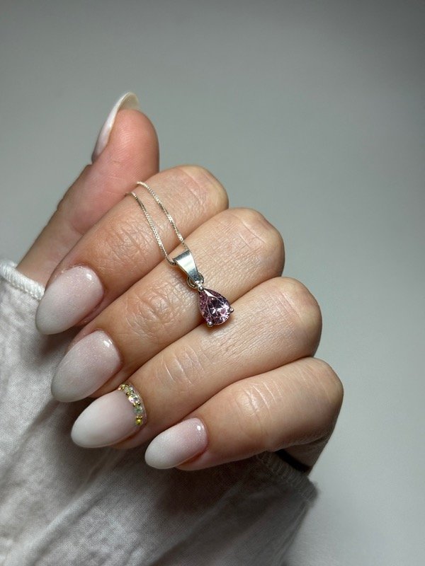Producto - Dije piedra gota rosa - 2