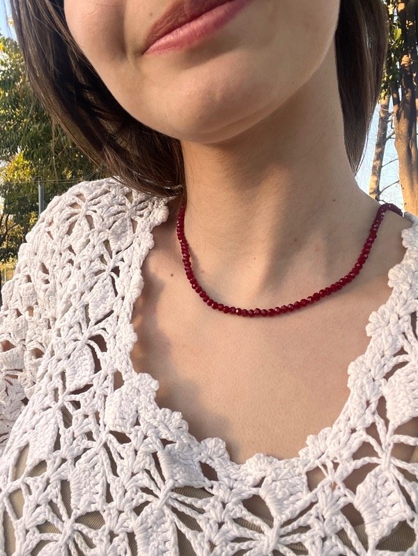 Producto - Choker Cristal Bordo