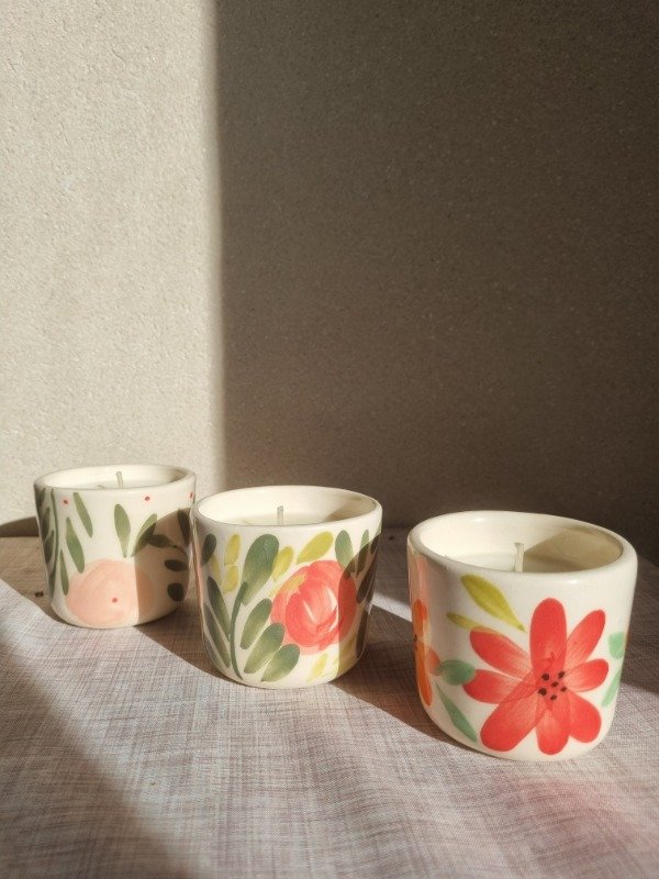 Producto - Vela ceramica colorida