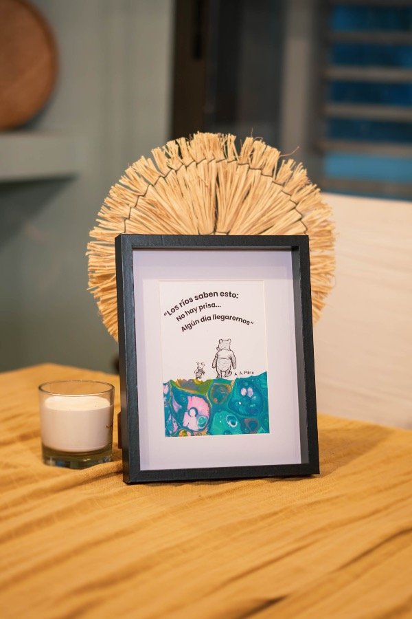 Producto - Marco Box negro con frase de A.A.Milne