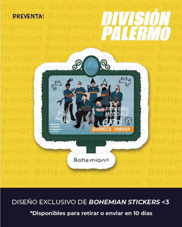Producto - GUARDIA URBANA VANDALIZADA - Sticker individual Division Palermo
