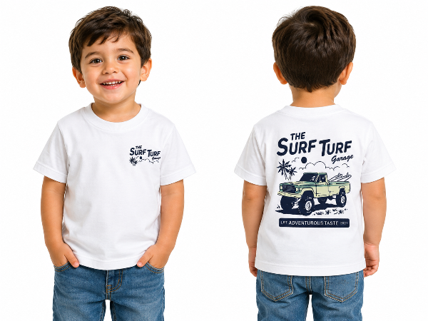 Producto - REMERAS ALGODÓN BEBÉ DOBLE ESTAMPA SURF TURF - 1