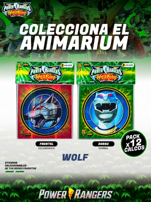 Producto - Stickers / Power Rangers Wild Force Pack x12 / 5 cm - 6