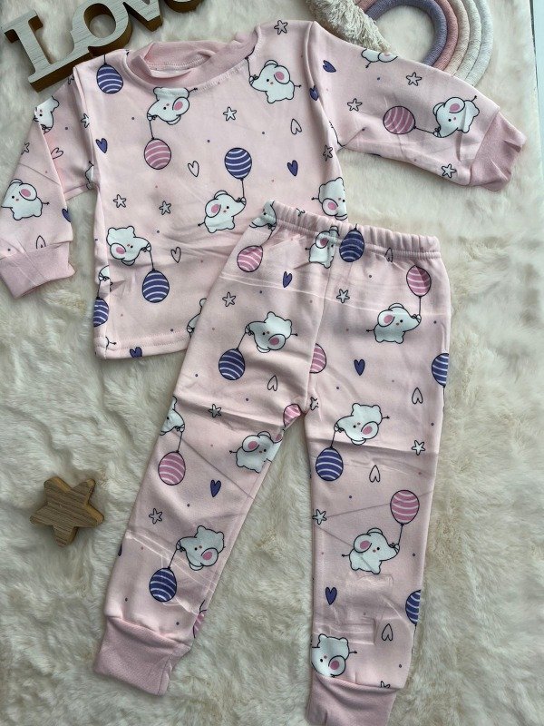 Producto - Pijama Termico Bebe Estampado Elefante- COD 1388