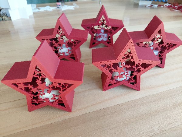 Producto - Centro De Mesa - Estrella Navidad Calada c/Luz - 4