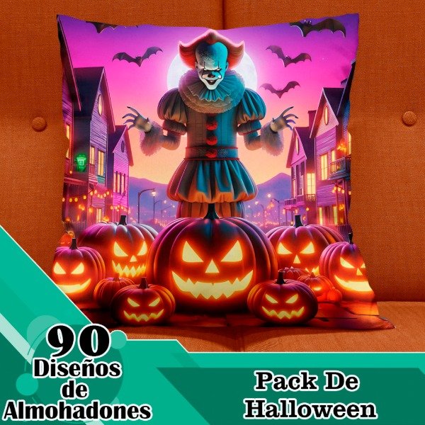 Producto - Diseños Digitales / Plantillas Para Almohadones De Halloween M1