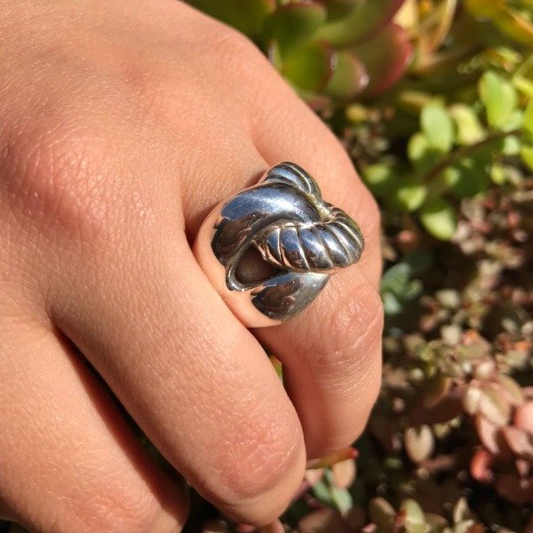 Producto - Anillo Entrelazado Plata Inflada